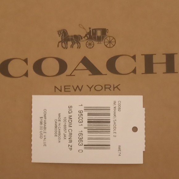 Coach khaki saddle 2 wallet - Picture 6 of 7